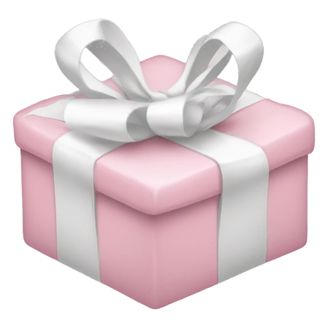 Light pink and white present sticker