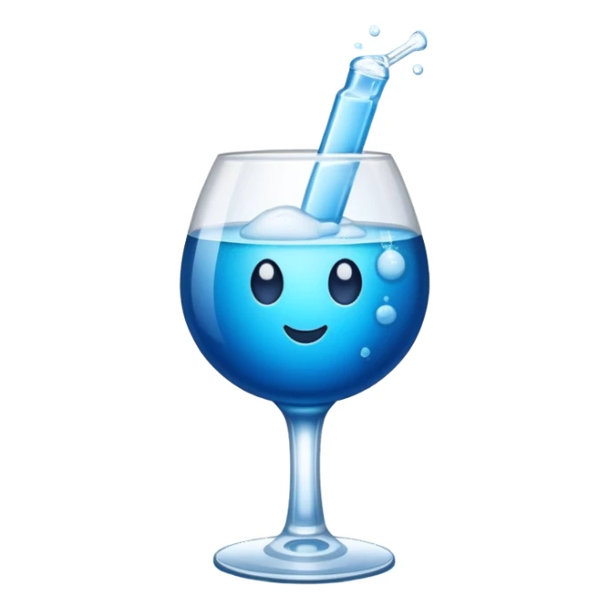 Alcohol beverage, blue buzz ball sticker