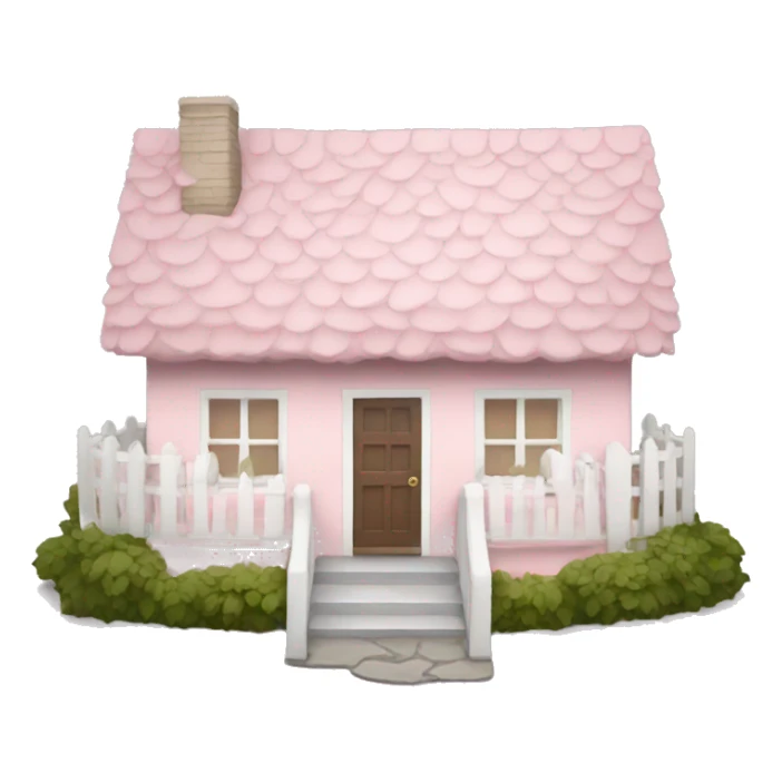 Light pink and white cottage sticker
