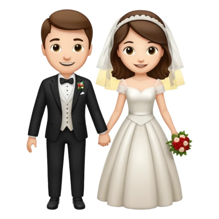 Wedding Modern Classic 2 face sticker