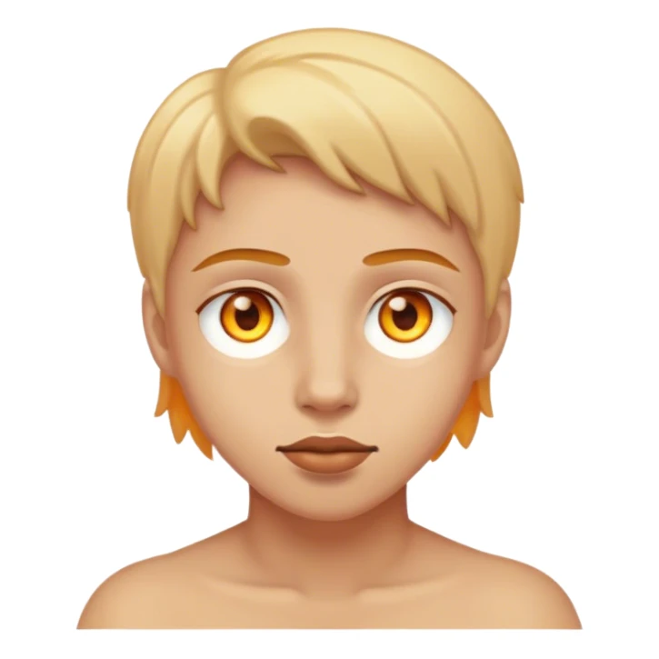 Amber colored eye sticker