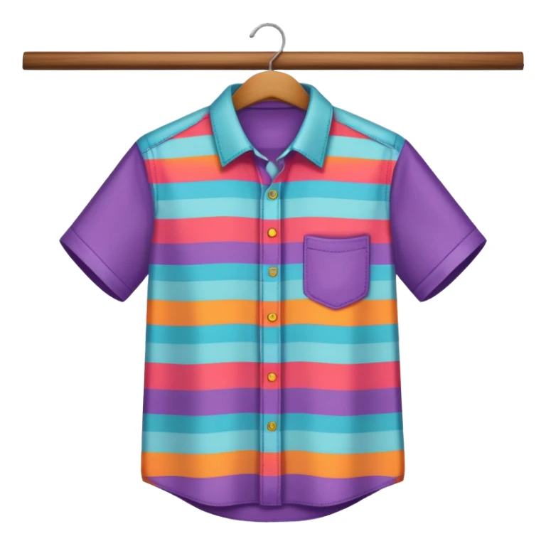 patterned shirt hanged on a hanger sticker
