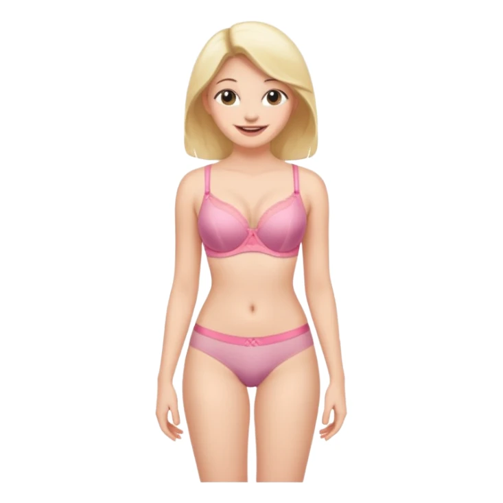 Girl wearing bra on full body sticker