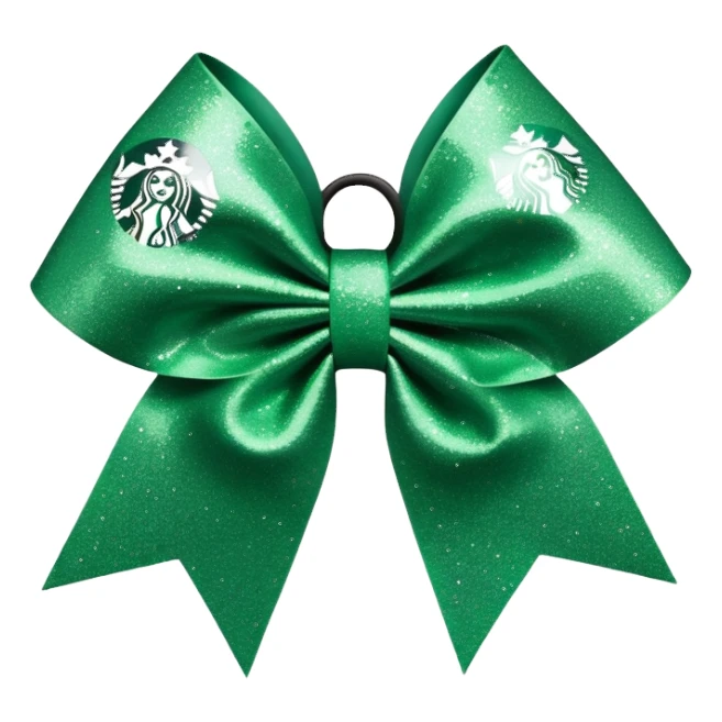 Starbucks cheer bow sticker
