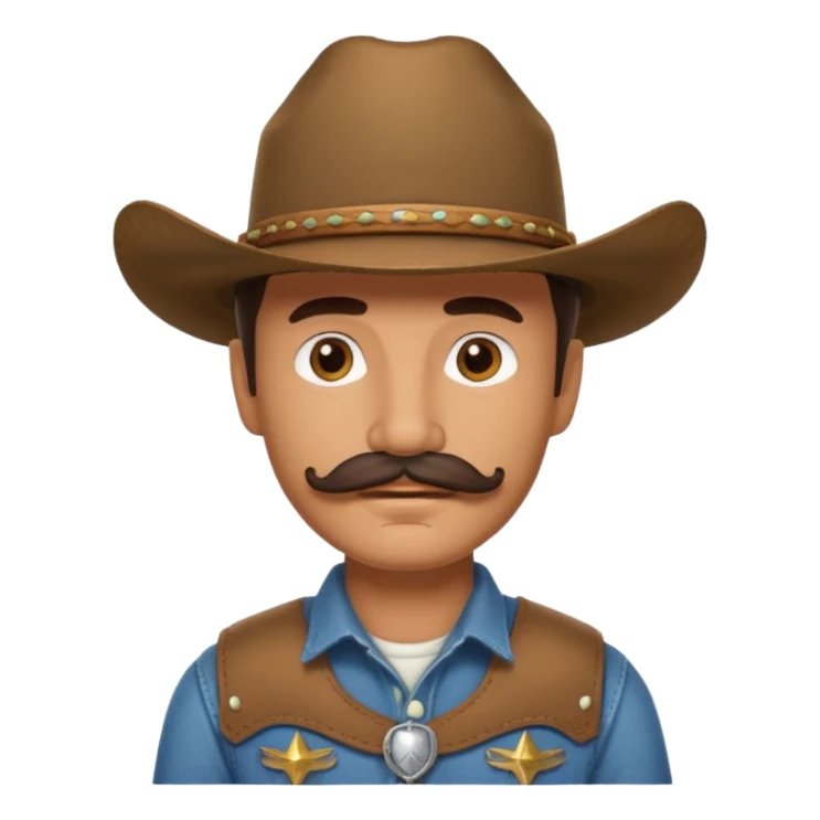 Cara de un vaquero guapo sticker