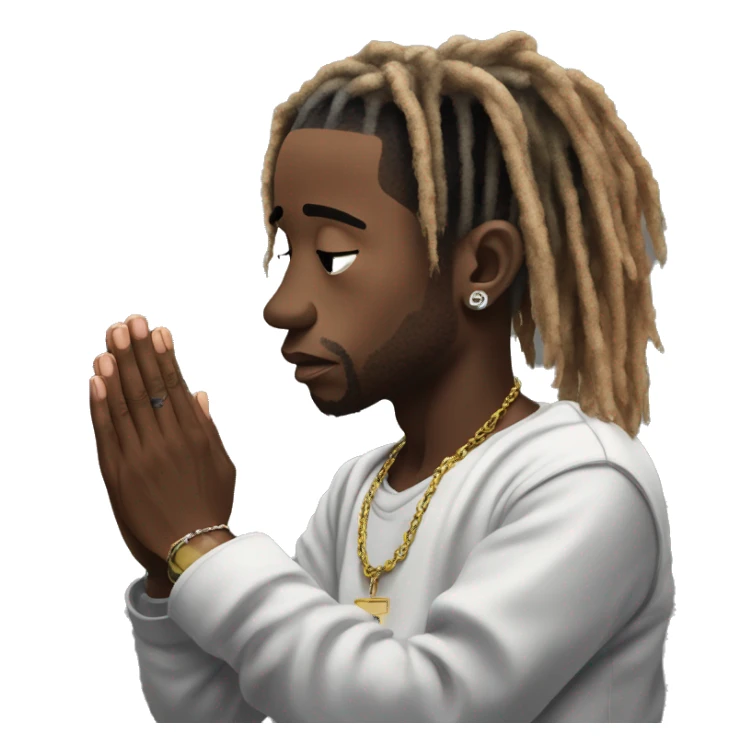 Lil uzi vert praying red dreadlocks sticker
