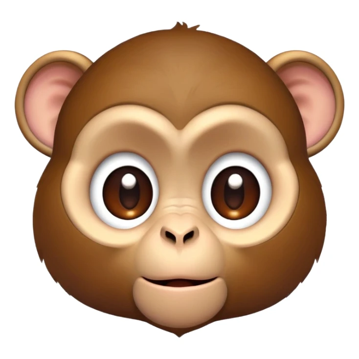 Monkey face, playful and cute sticker