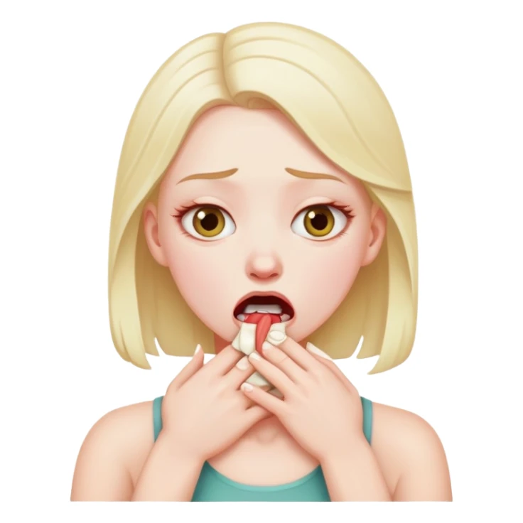 white girl choking self out sticker