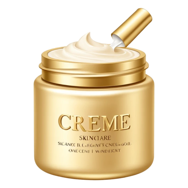 crème skincare avec ecriture sticker