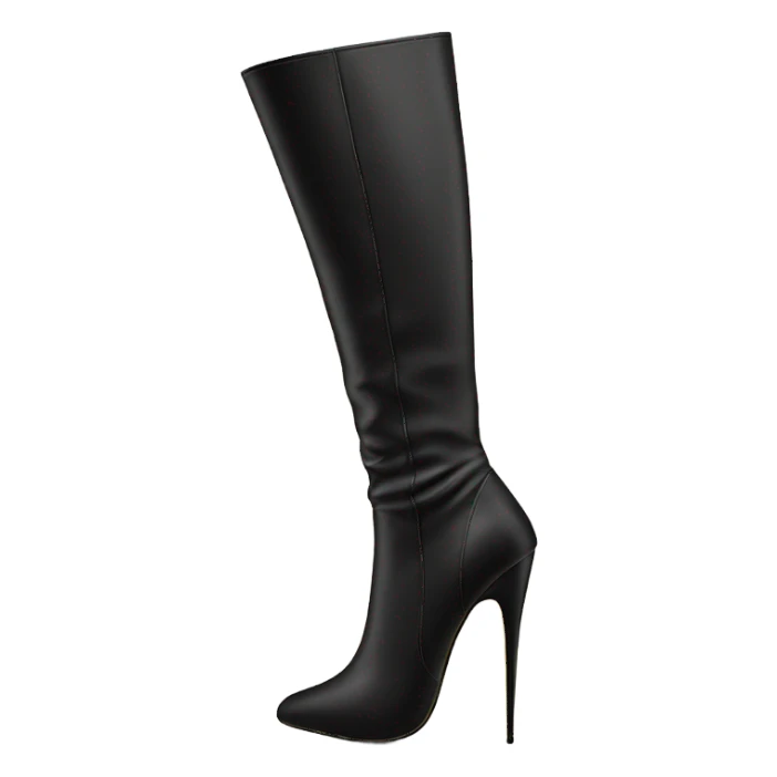 black stiletto knee high heel boots sticker
