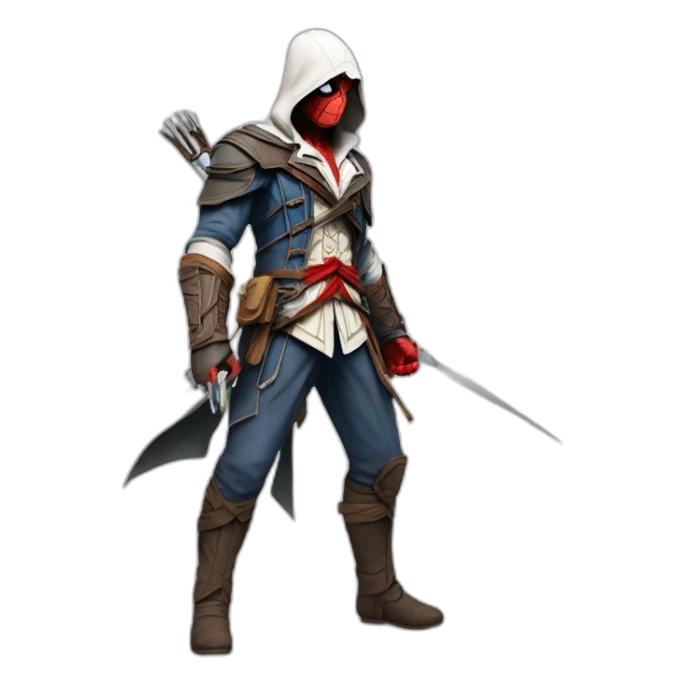 Assassin's creed avec spider man sticker
