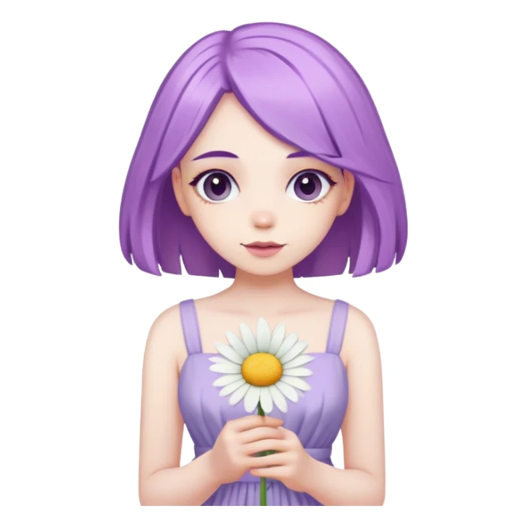daisy purple pastel  sticker