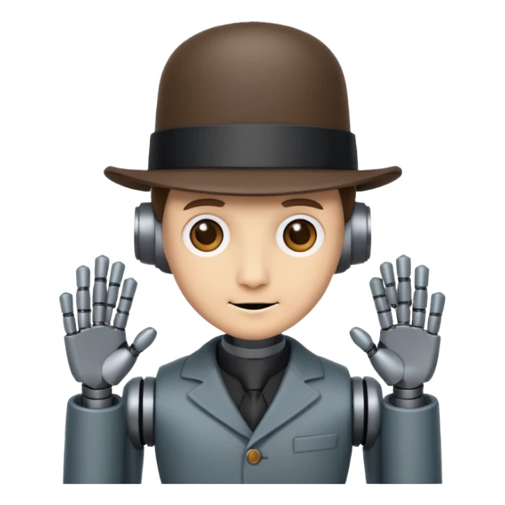 Qute Bot wearing Sherlock Holmes hat sticker
