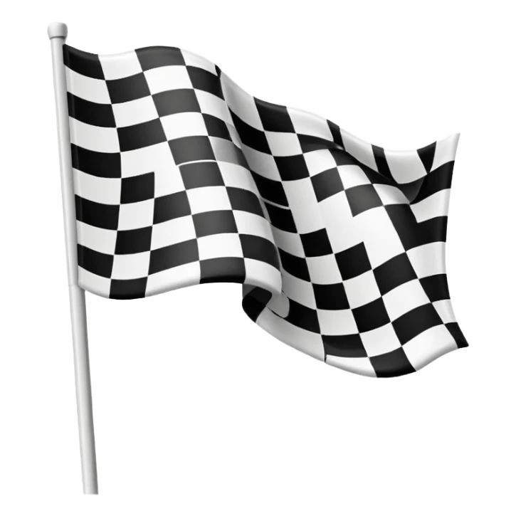 finish line with checkered flag sticker