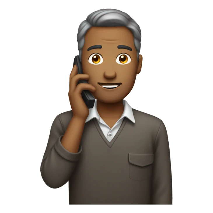 man speaking on mobile phone sticker