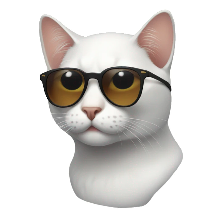 Cat with sunglasses sticker
