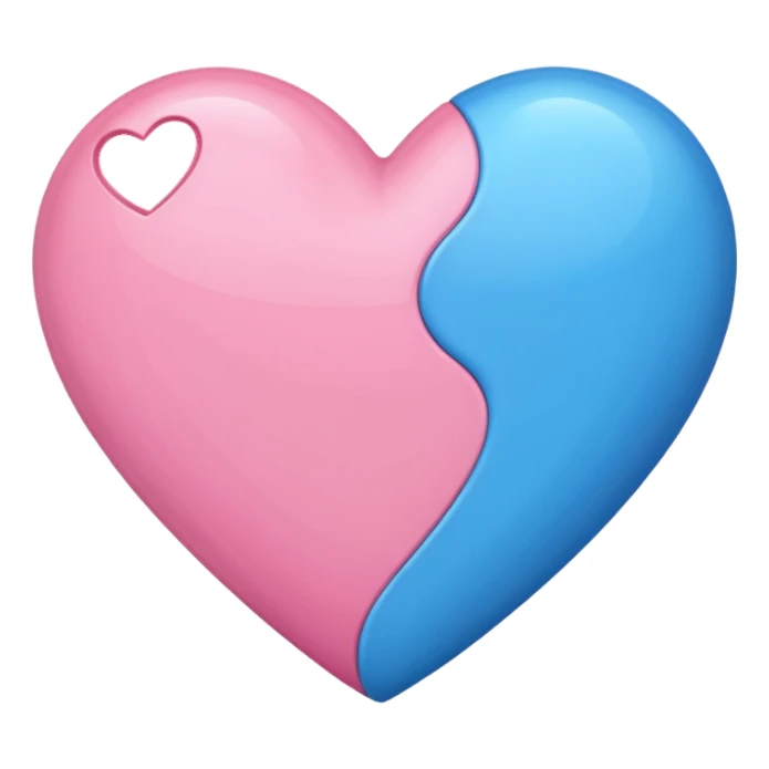 Emoji de coração azul e rosa sticker