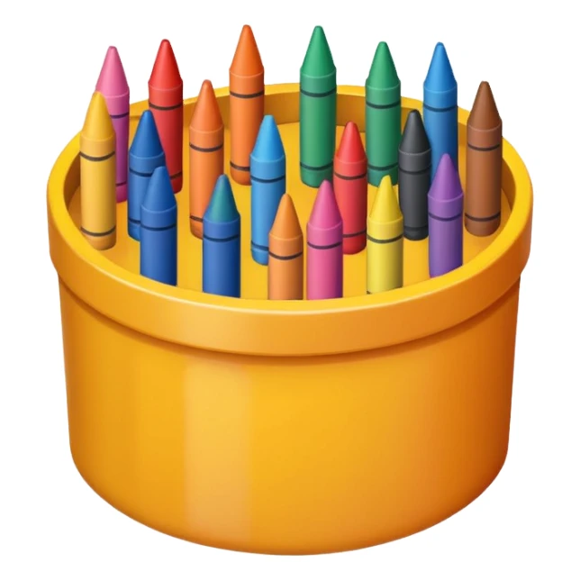 A box of crayons sticker