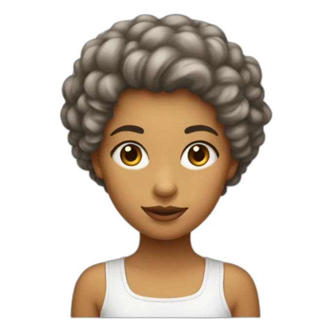 Fille avec les cheveux bouclés sticker