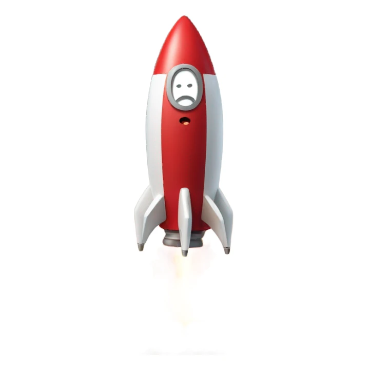 red rocket lift off sticker