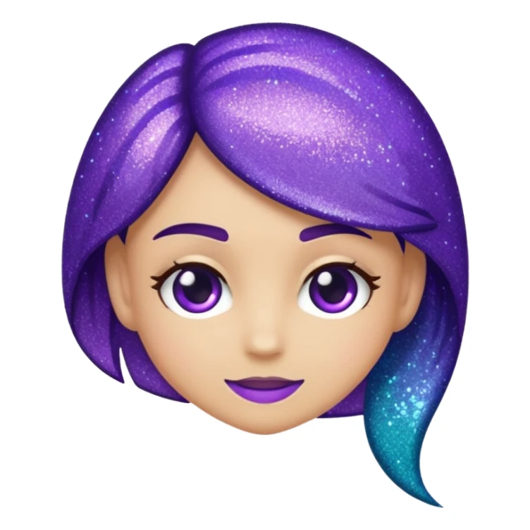 Glitter Roxo e Ciano Seta para direita sticker