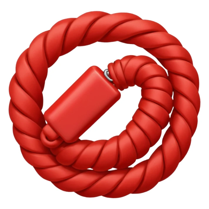 A bundle of red rope sticker