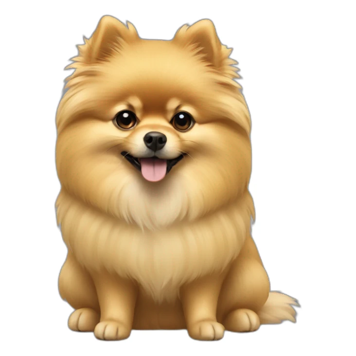 yellow shor haired pomeranian sticker