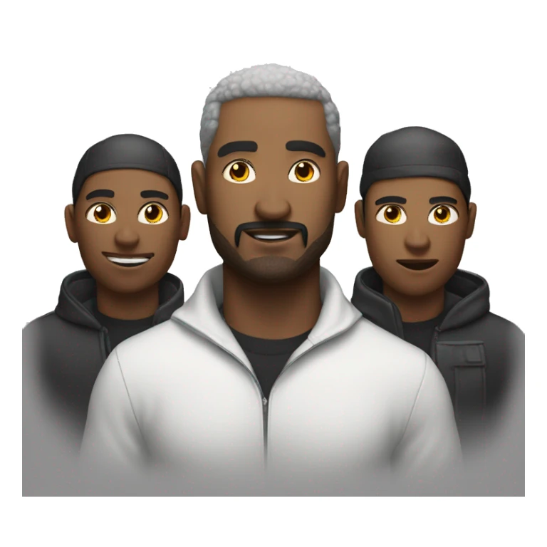 tag team of 3 people sticker