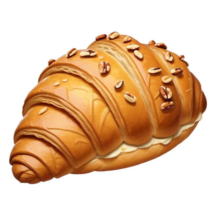 croissant with nuts  sticker