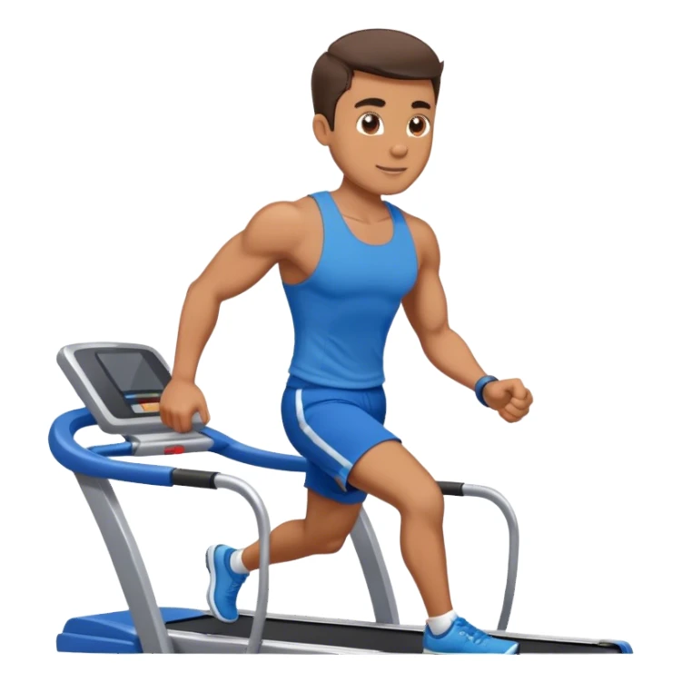 fit guy in blue shorts Treadmill sticker