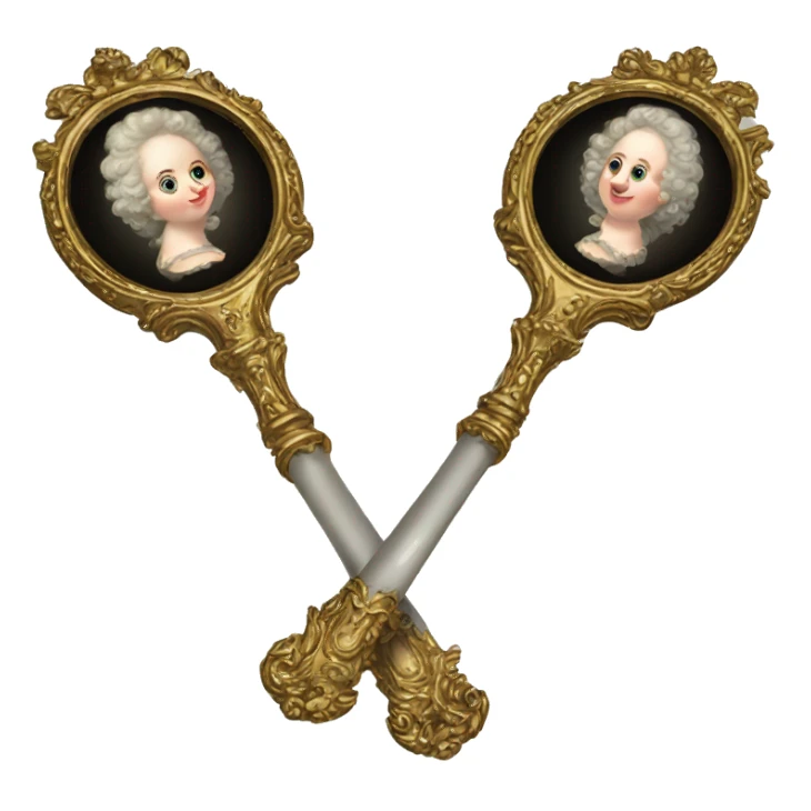 rococo hand mirror sticker
