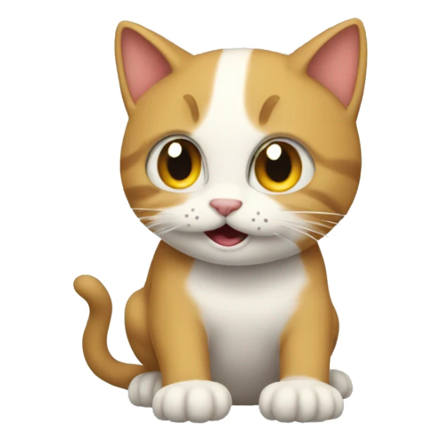 Gato atendiendo sticker