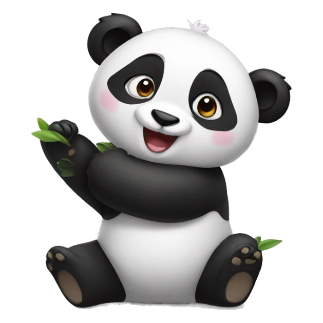 Panda being silly sticker