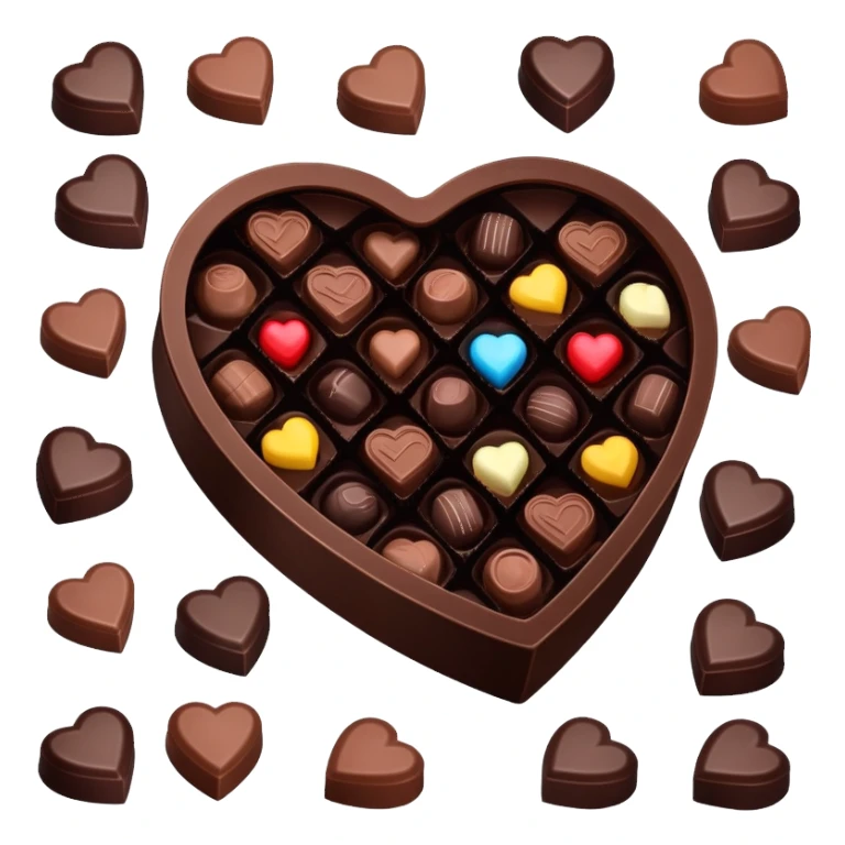 heart chocolate box sticker