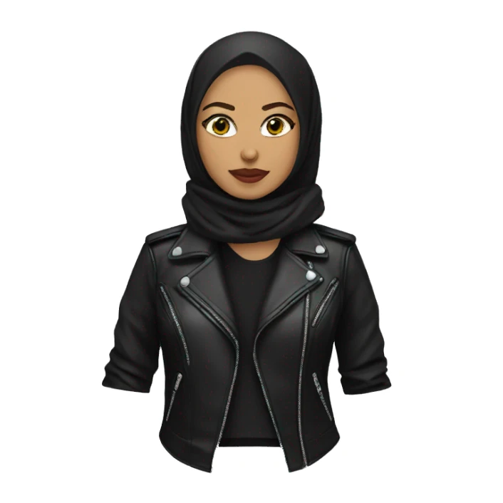 Punk hijabi leather jacket  sticker