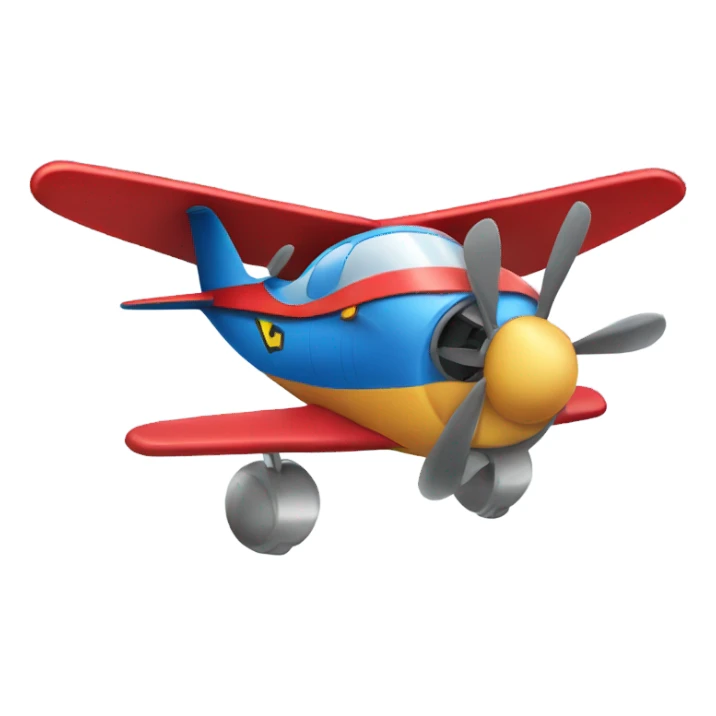 Airplane with superhero cape sticker