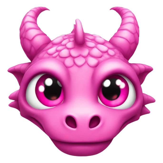 Pink dragon with hearts as eyes  sticker