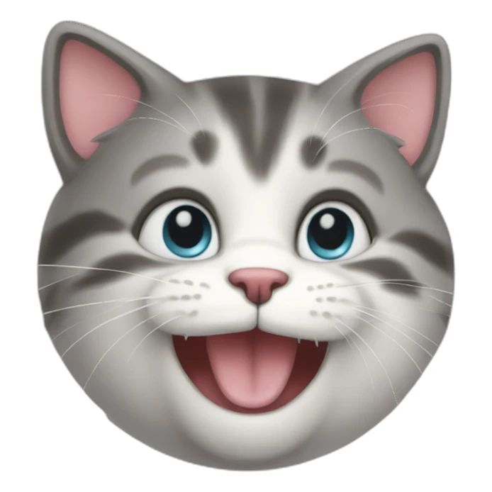 happy cute kitty sticker