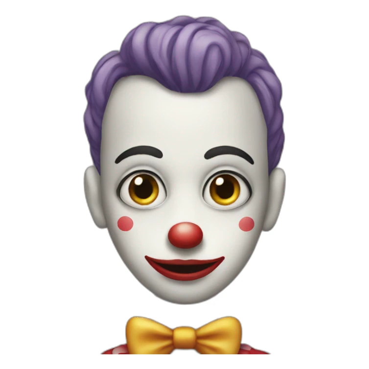 clown with big eyes sticker