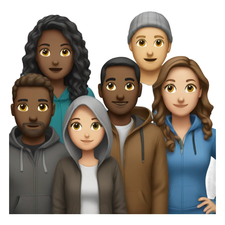 office team with hoodies sticker