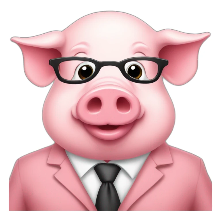 pig-cartoon-wearing-suit sticker