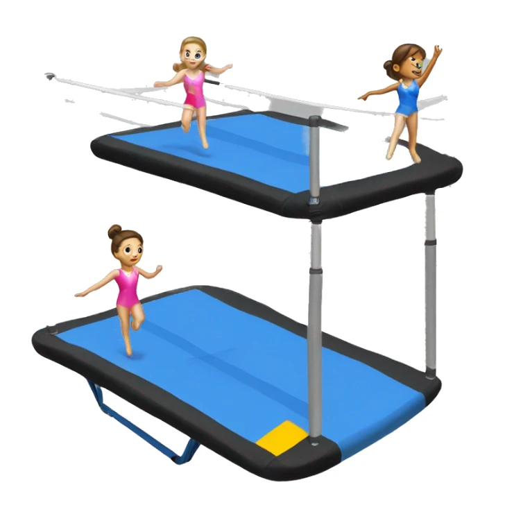 double mini trampoline gymnastics sticker