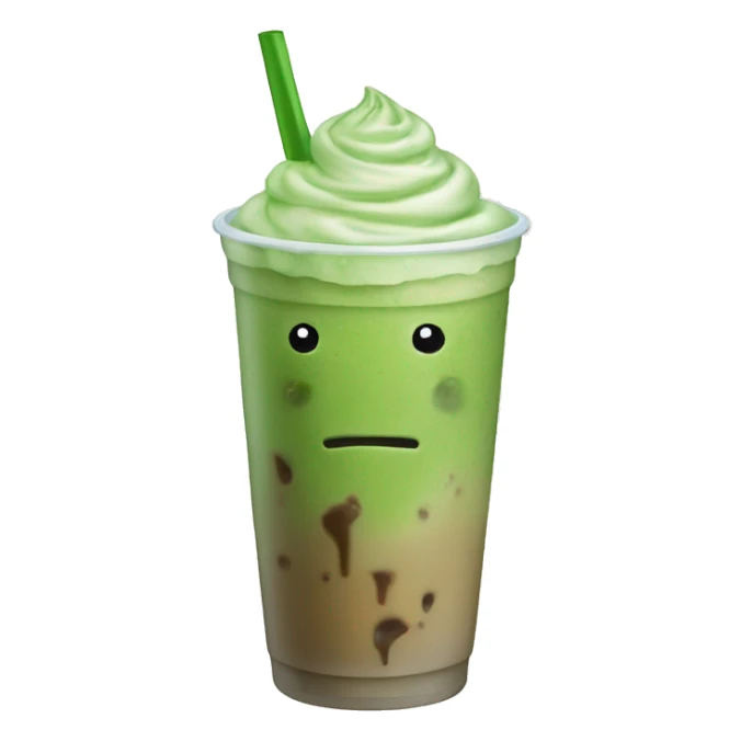 iced matcha latte in a cup  sticker