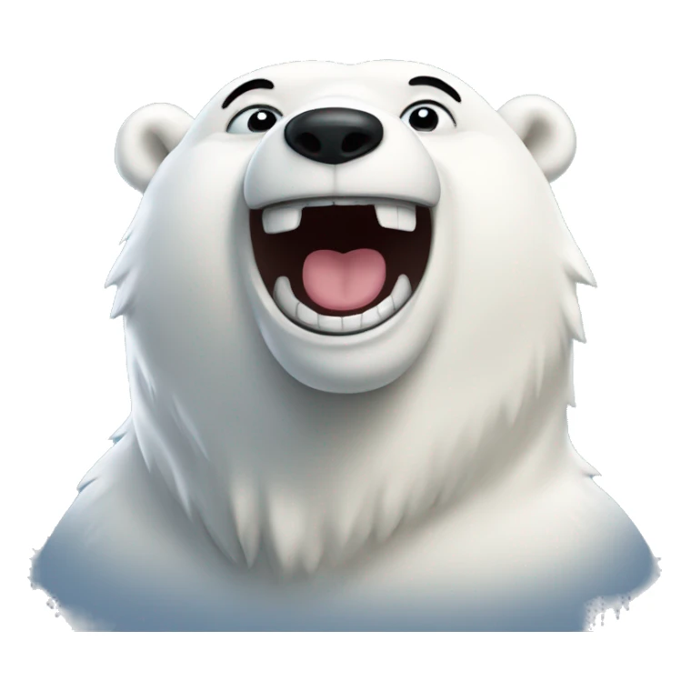 Laughing polar bear sticker