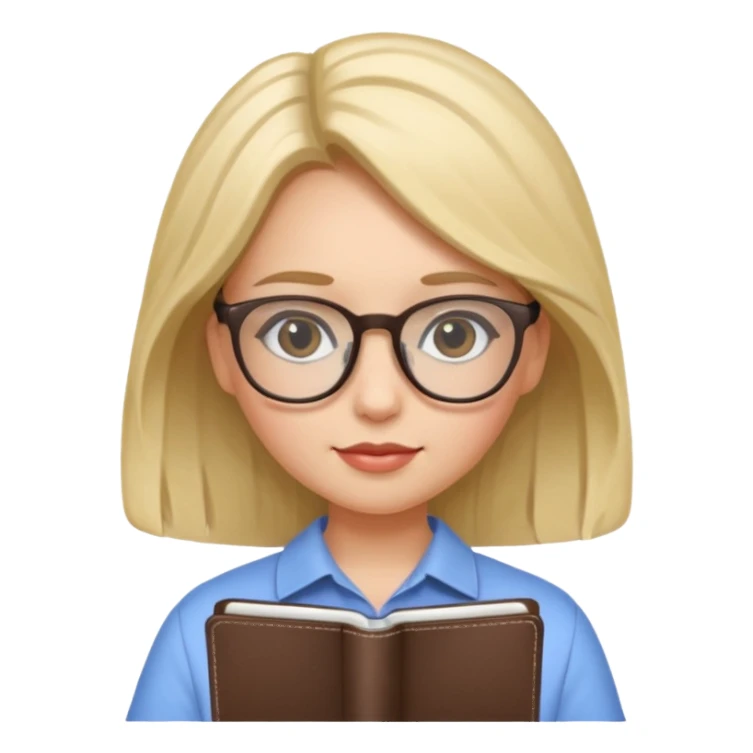 girl with notebook sticker