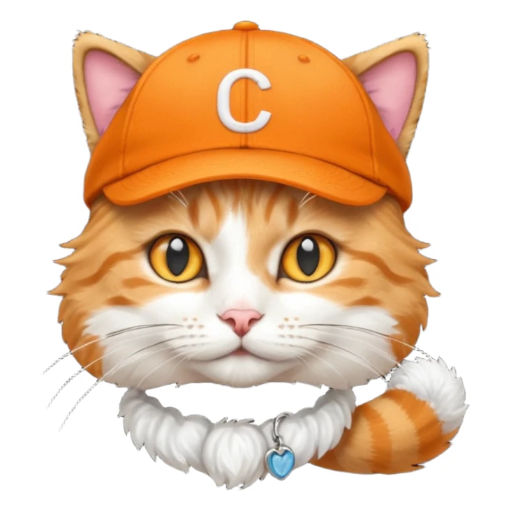 A cat wearing cap sticker