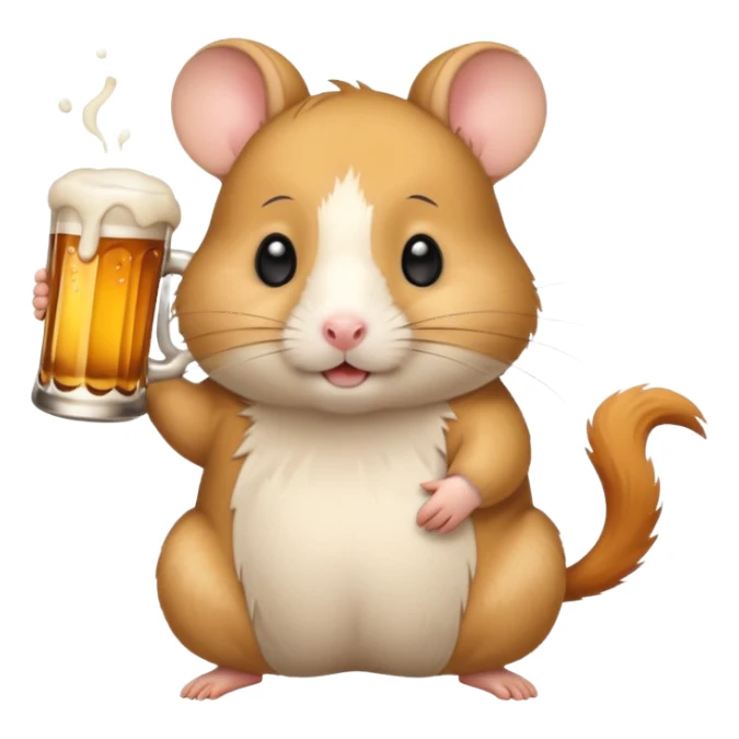 Hamster beer sticker