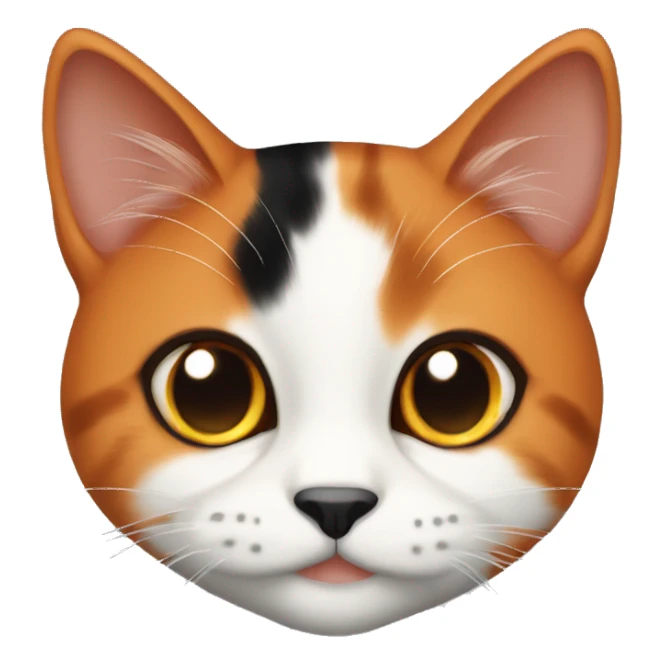 orange and black calico cat sticker