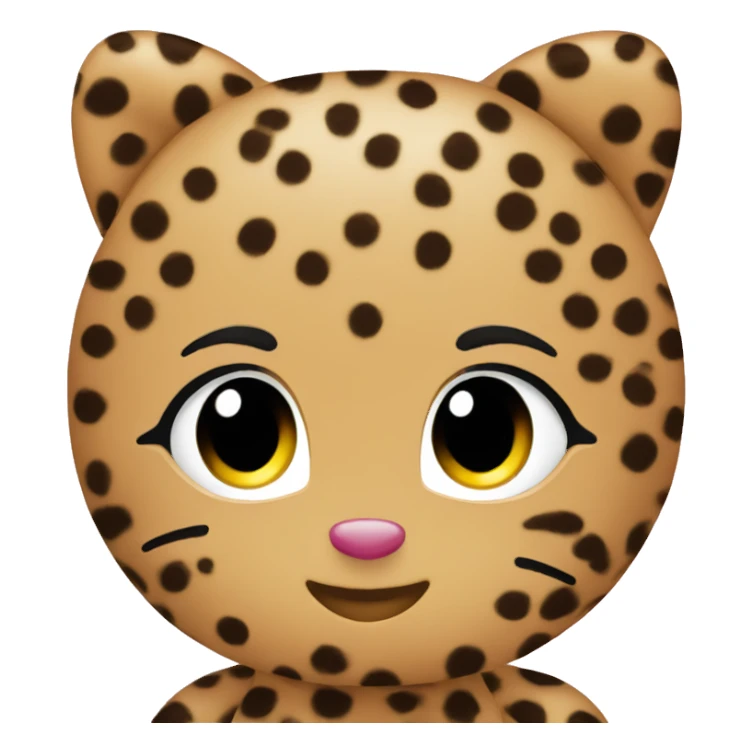 hello kitty wearing cheetah print  sticker
