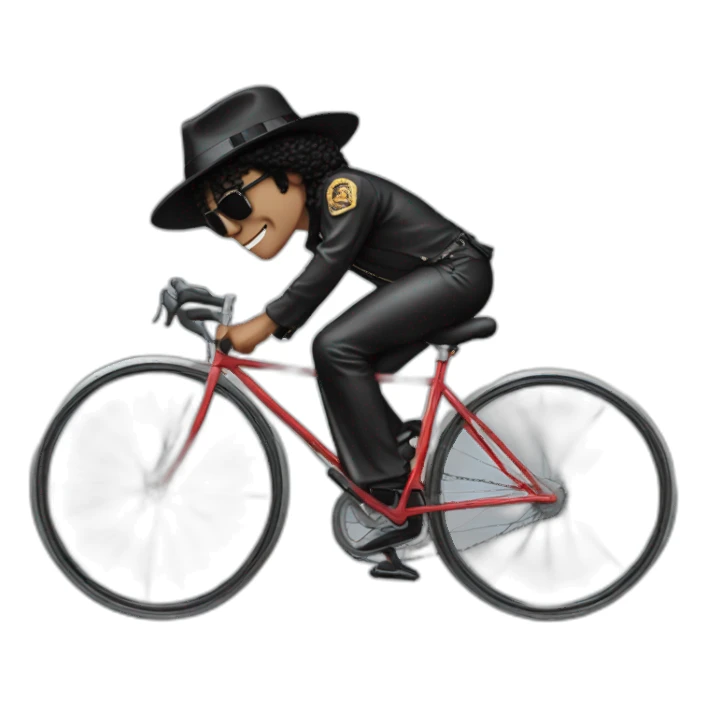 Micheal jackson qui conduit un velo sticker